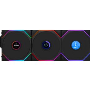 Lian Li UNI FAN TL Wireless LCD 120mm Black 3-pack