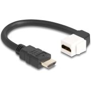 DeLOCK 86974 HDMI kabel 0,2 m Zwart, Wit