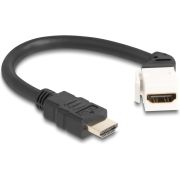 DeLOCK 90319 HDMI kabel 0,2 m Zwart, Wit