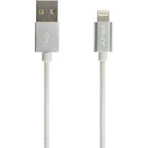 Pny Silver Braided Lightning Charge Sync Cable pny kopen in de aanbieding