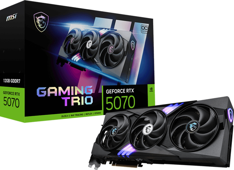 新品保証付 MSI RTX 5070 12G GAMING TRIO OC Megekko.nl - MSI GeForce RTX 5070 12G GAMING TRIO OC Videokaart