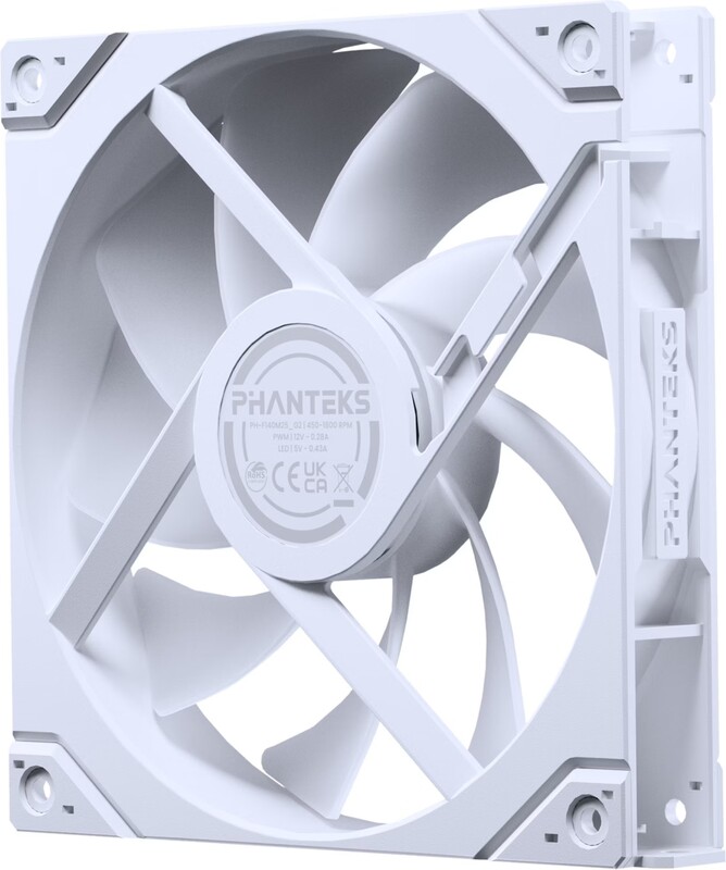 Phanteks M25 Gen2 PWM D-RGB ventilator - Reverse Blade, 140mm, zwart
