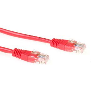 ACT Rode 7 meter U/UTP CAT5E patchkabel met RJ45 connectoren