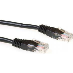 ACT Zwarte 20 meter U/UTP CAT6 patchkabel met RJ45 connectoren