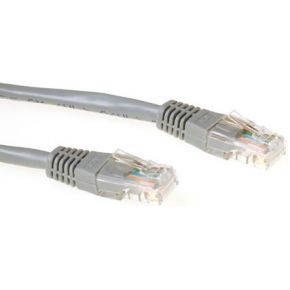 ACT Grijze 20 meter U/UTP CAT6 patchkabel met RJ45 connectoren