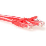 ACT Rode 1 meter U/UTP CAT6A patchkabel snagless met RJ45 connectoren