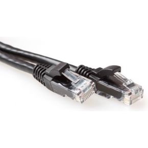 ACT Zwarte 5 meter U/UTP CAT6A patchkabel snagless met RJ45 connectoren