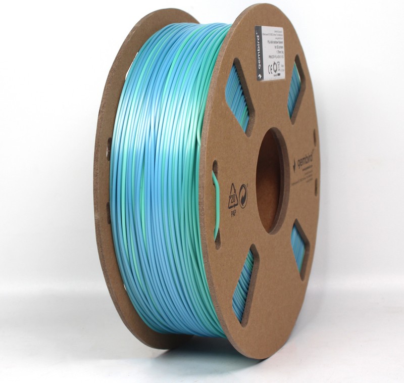 Gembird 3DP-PLA-SK-01-BG 3D-printmateriaal Polymelkzuur Blauw, Groen 1 kg