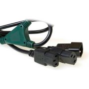 ACT Stroom splitskabel C14 naar 2 x C13 splitsing op: 1,00 m