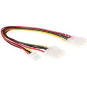 ACT FDD voedingsplitterkabel voor 1x 3,5 inch  + 1x 5,25 inch0,20 m