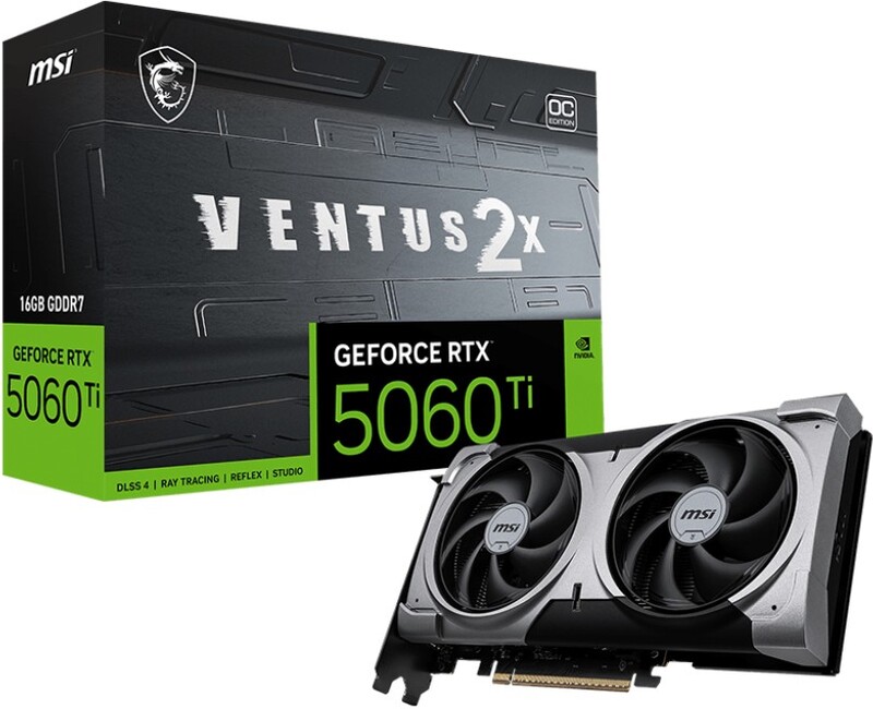 Megekko.nl - MSI GeForce RTX 5060 Ti 16G VENTUS 2X OC PLUS Videokaart