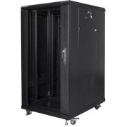Lanberg FF01-6822-12B rack 22U Vrijstaande rek Zwart