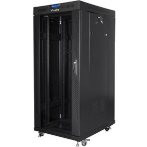 Lanberg FF01-8822-12BL rack 22U Vrijstaande rek Zwart
