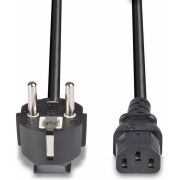 Lindy 30336 3m CEE7/7 Schuko C13 coupler Zwart electriciteitssnoer
