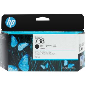 HP 738 130 ml zwarte inktcartridge voor DesignJet