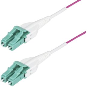 StarTech.com 5m LC naar LC (UPC) OM4 Multimode Glasvezel Netwerkkabel, Erika Violet, 50/125µm, 40G/1