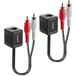 Lindy 70460 2Xrca Rj45 Zwart Rood Wit Kabeladapterverloopstukje lindy kopen in de aanbieding