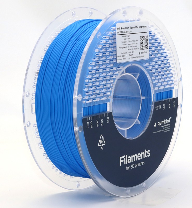 Gembird 3DP-PLA1.75HY-01-B 3D-printmateriaal Polymelkzuur Blauw 1 kg
