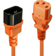 Lindy 30473 IEC C14/IEC C13 M/F 0.5m IEC C14 IEC C13 Zwart, Oranje