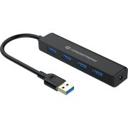 Conceptronic C4PUSB3 interface hub USB 3.2 Gen 1 (3.1 Gen 1) Type-A 5000 Mbit/s Zwart