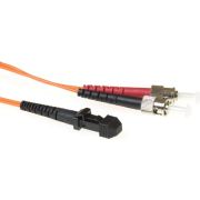 ACT 2 meter LSZH Multimode 62.5/125 OM1 glasvezel patchkabel duplex met MTRJ en ST connectoren