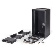 Digitus 10" network bundle, 12U cabinet and equipment, bl Zwart