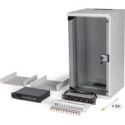 Digitus 10" network bundle, 12U cabinet and equipment, gr Grijs
