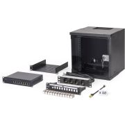 Digitus 10" network bundle, 6U cabinet and equipment, bl Zwart
