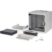 Digitus 10" network bundle, 6U cabinet and equipment, gr Grijs