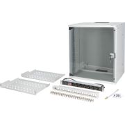 Digitus 19" network bundle, 12U cabinet and equipment, gr Grijs