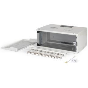Digitus 19  network bundle, 4U cabinet and equipment, gr Grijs