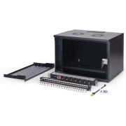 Digitus 19" network bundle, 7U cabinet and equipment, bl Zwart