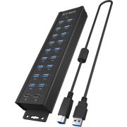 ICY BOX IB-HUB1720-U3 Zwart