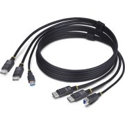 StarTech.com 1,8m Dual DisplayPort en USB 5Gbps KVM Kabel, 4K 60Hz, HDR10, DP 1.2 en USB Combo Kabel