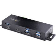 StarTech.com 7-Port Industriële USB Hub met Power Adapter, 10Gbps, Metaal, Monteerbaar, 5x USB-A en