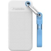 Verbatim Pocket - Zomereditie Wit met 2 rubberen hoezen (wit & lichtblauw) - 2TB externe SSD