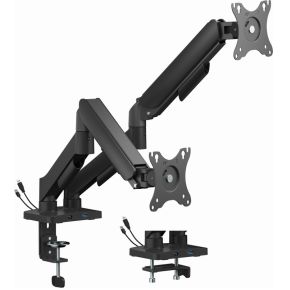 Gembird MA-DA2U-01 dual 32 monitor arm met usb poorten
