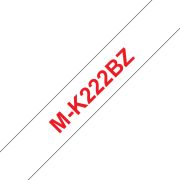 Brother M-K222BZ Rood op wit labelprinter-tape