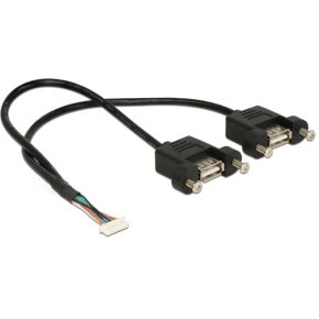 Delock 84839 025M 2 X Usb A Zwart Kabel delock kopen in de aanbieding