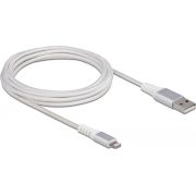 DeLOCK 83003 mobiele telefoonkabel Zilver, Wit 3 m USB A Lightning