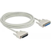 DeLOCK 83214 seriële kabel Beige 5 m D-Sub 25 Pin