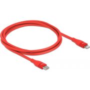DeLOCK 86634 mobiele telefoonkabel Rood 1 m USB C Lightning