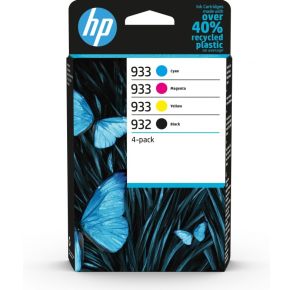 HP 932 zwarte/933 cyaan/magenta/gele originele inkt, 4-pack