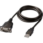 Lindy 43413 seriële kabel Grijs 1,5 m USB Type-A RS-232