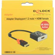 DeLOCK 62734 Displayport HDMI Zwart kabeladapter/verloopstukje