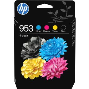 HP 953 4-pack originele inktcartridges, cyaan/magenta/geel