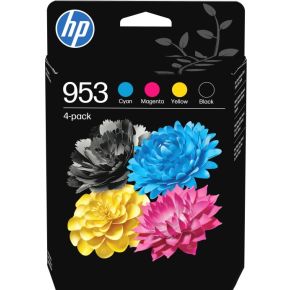 HP 953 4-pack originele inktcartridges, cyaan/magenta/geel