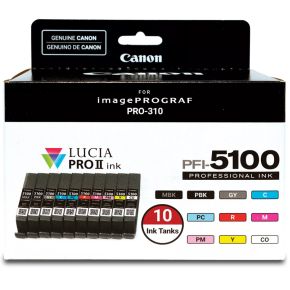 Canon PFI-5100 Multipack inktcartridge 10 stuk(s) Origineel Normaal rendement Cyaan, Mat Zwart, Zwar