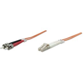 Intellinet ILWL D5-STLC-010 1m ST LC Zwart, Oranje, Rood Glasvezel kabel