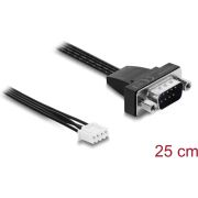 DeLOCK 91277 seriële kabel Zwart 0,25 m RS-232 JST-XHR-4P